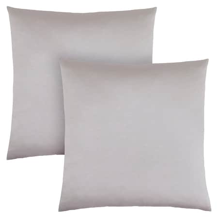 Monarch Specialties Pillows, Set Of 2, 18 X 18 Square, Insert Included, Accent, Sofa, Couch, Bedroom, Polyester, Grey I 9337